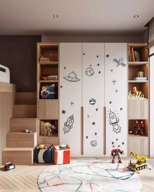 儿童房衣柜内部设计图图片