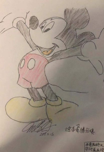 四川12岁男孩手绘铅笔画感恩救命医生