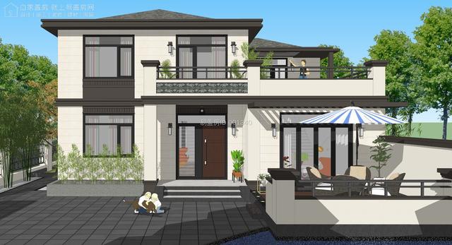 大家来评价一下易盖房在四川乐山设计的新中式别墅你觉得值不值