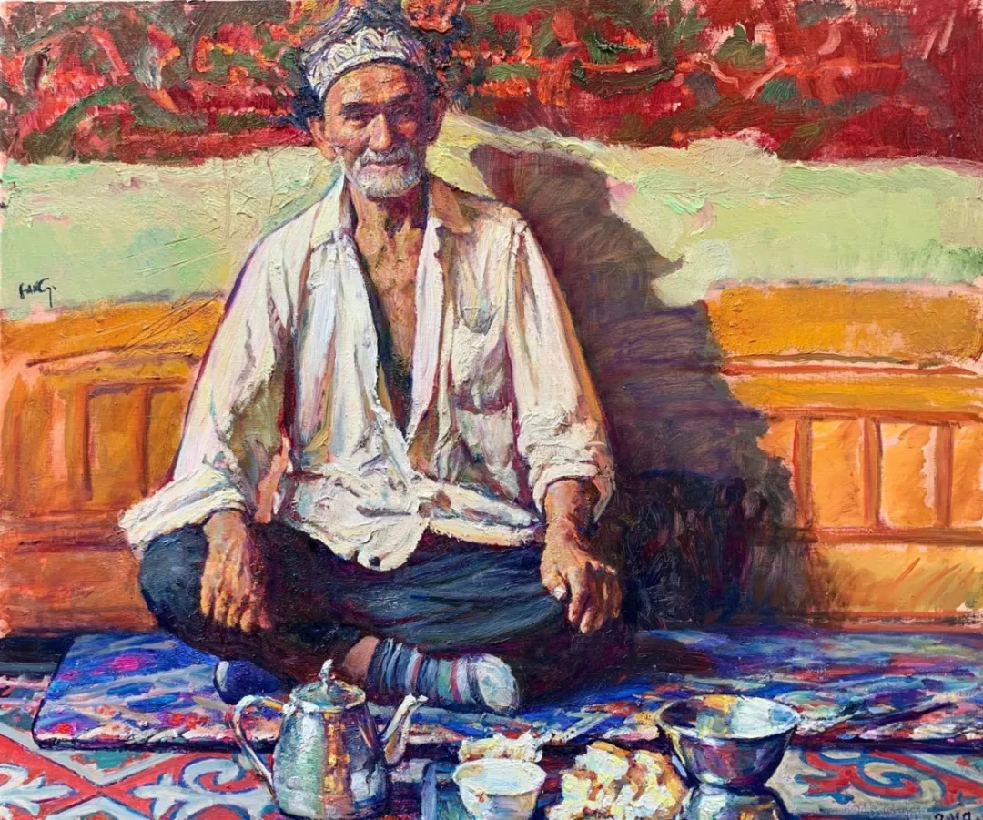 沂蒙山红嫂  100x81cm  布面油画  2010 方世聪的肖像画从不满足于