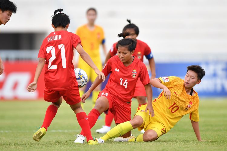 u19女足亚青赛丨中国5-1缅甸取首胜,杨倩梅开二度,末战日本