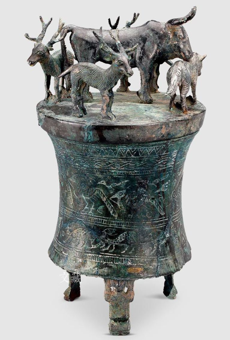 古滇国出土青铜储贝器,装钱用的!