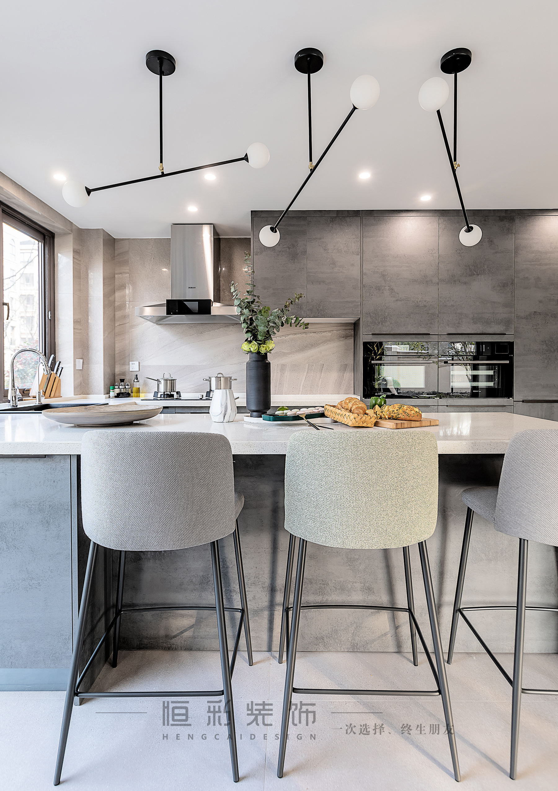 【新湖菲林】89㎡现代北欧 | 客餐厨一体化设计,140方超大空间既视感