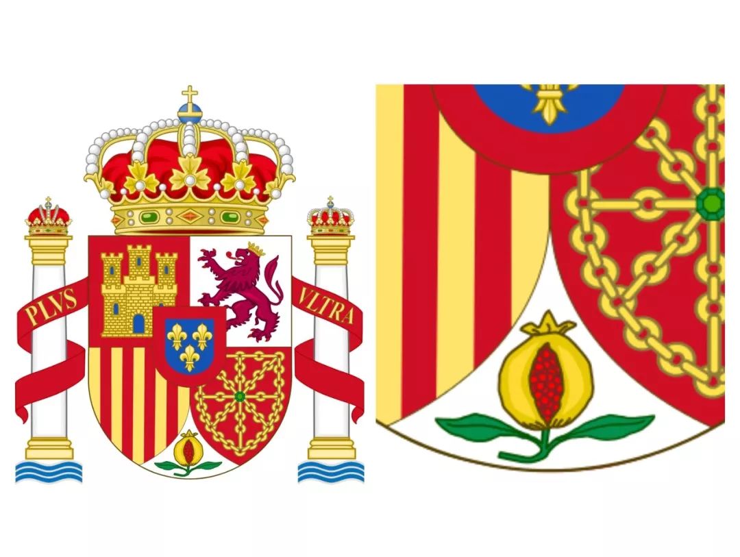 四个国王代表了西班牙国旗上的四个王国 卡斯蒂利亚 / 莱昂 / 阿拉贡