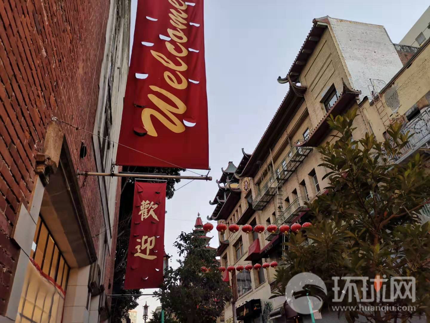 美国旧金山中国城张灯结彩庆祝新中国成立70周年