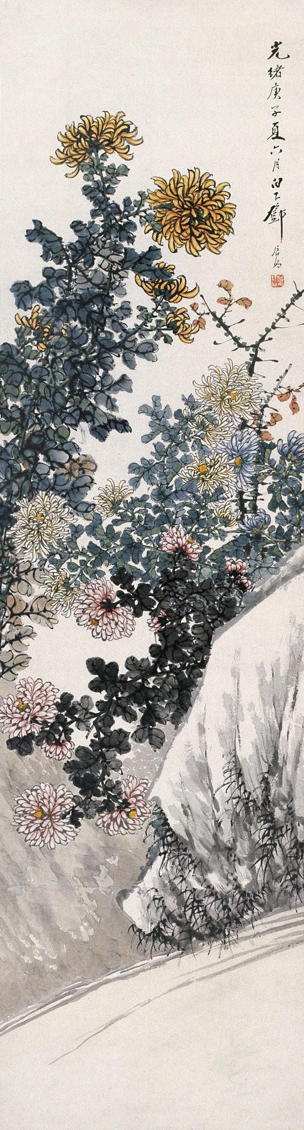 清末海派六十家跛道人邓启昌国画作品欣赏