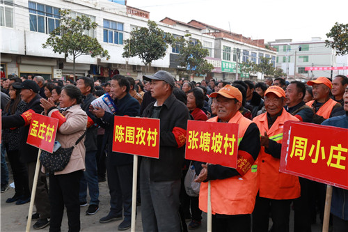 河南淮滨县新里镇隆重举行平安创建和扫黑恶退赃大会