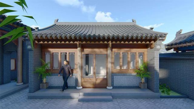 自建三合院 东厢房效果图△自建三合院 正房效果图正房之上,设置了