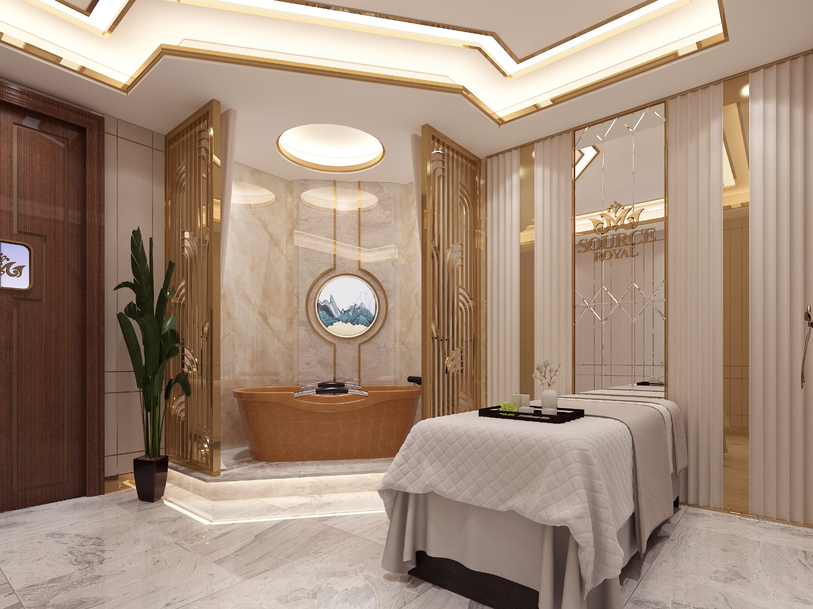 奢华新中式美容院设计