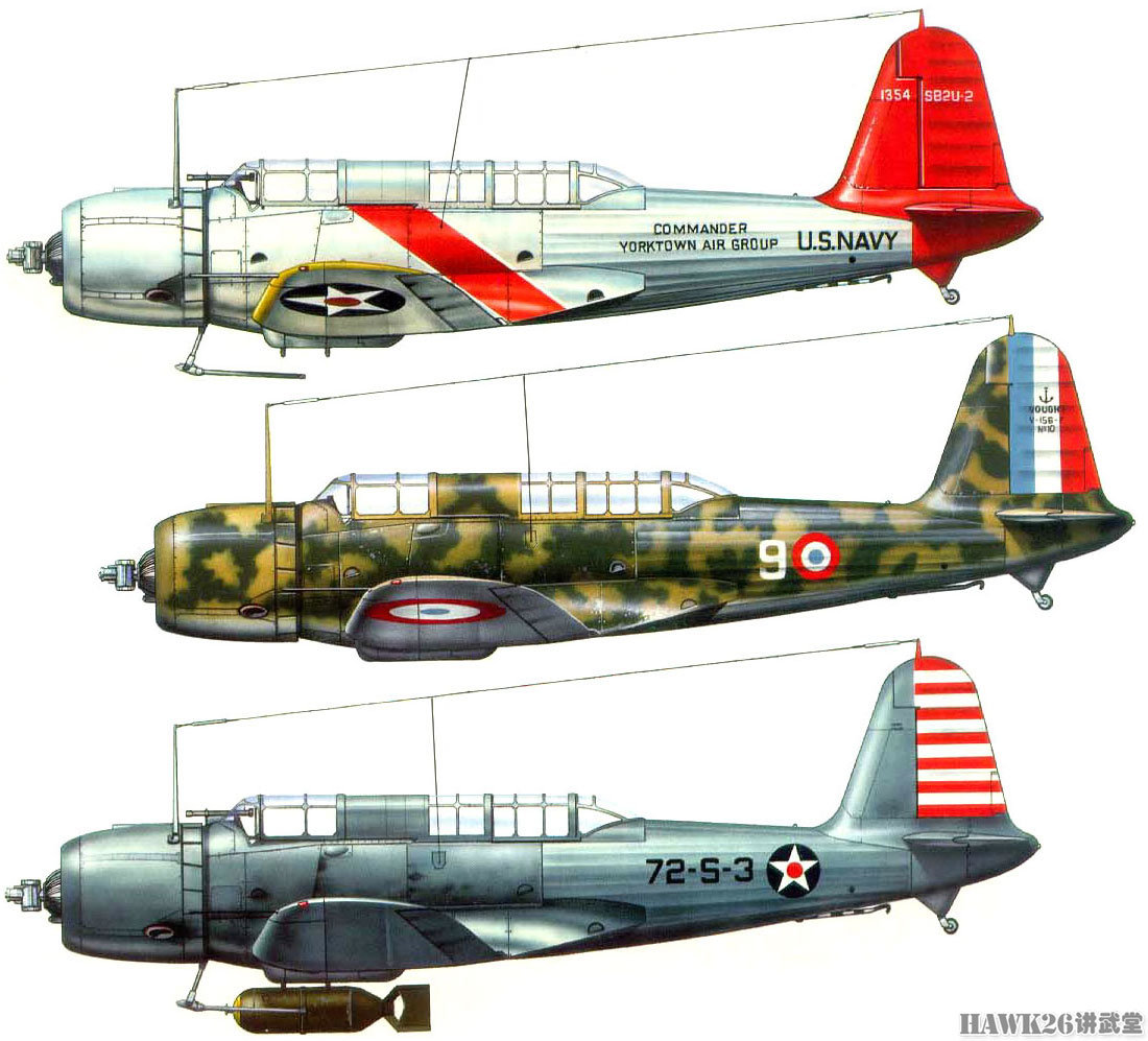 图说sb2u辩护者世界第一款舰载单翼高速俯冲轰炸机