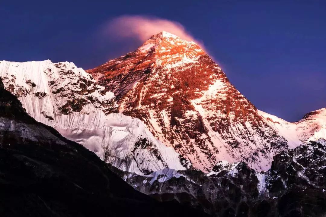 珠穆朗玛峰全景图图片
