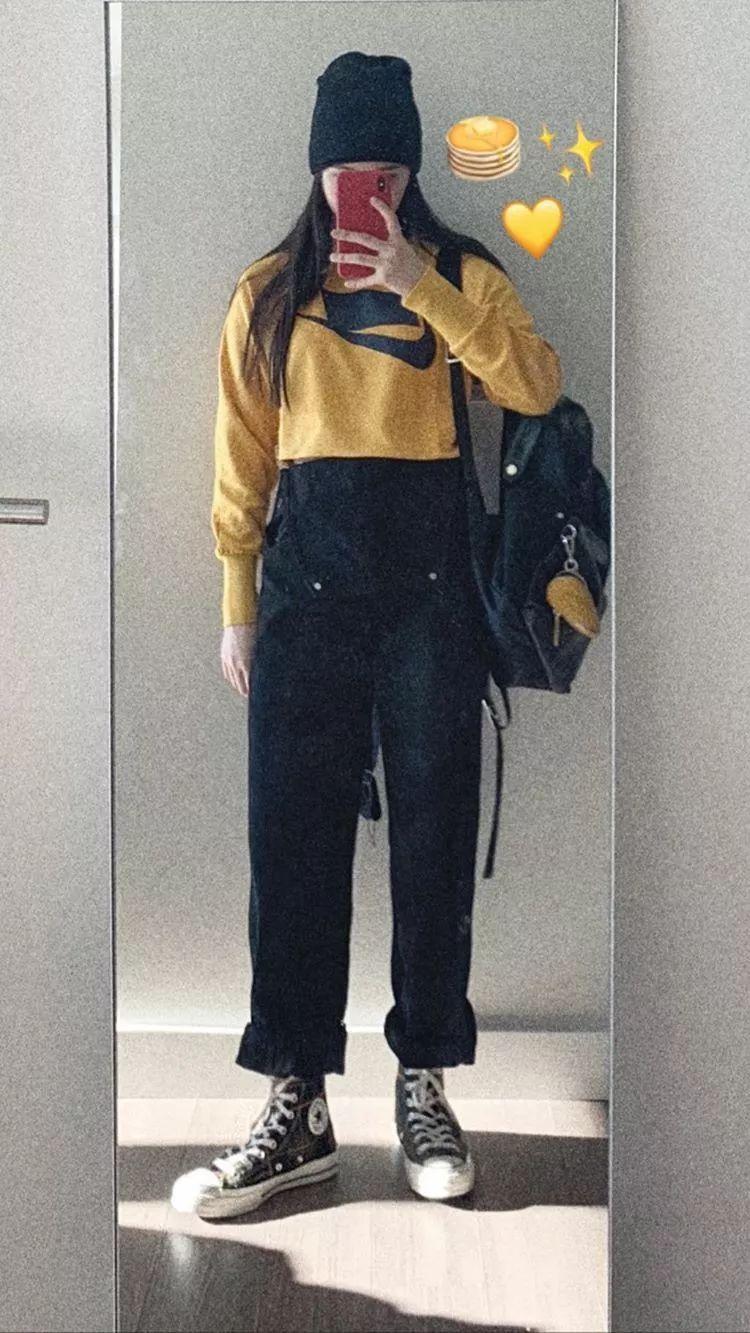 磕爆欧阳娜娜穿搭匡威女孩都是直男斩新一代穿衣模板深扒