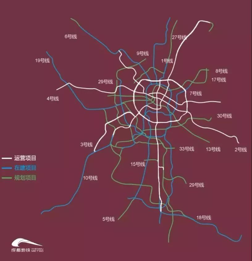 明年,成都地鐵還將開通6號線一二三期,8號線一期,9號線一期,17號線