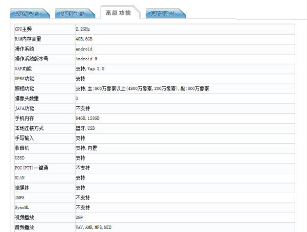 华为畅享10手机参数图片