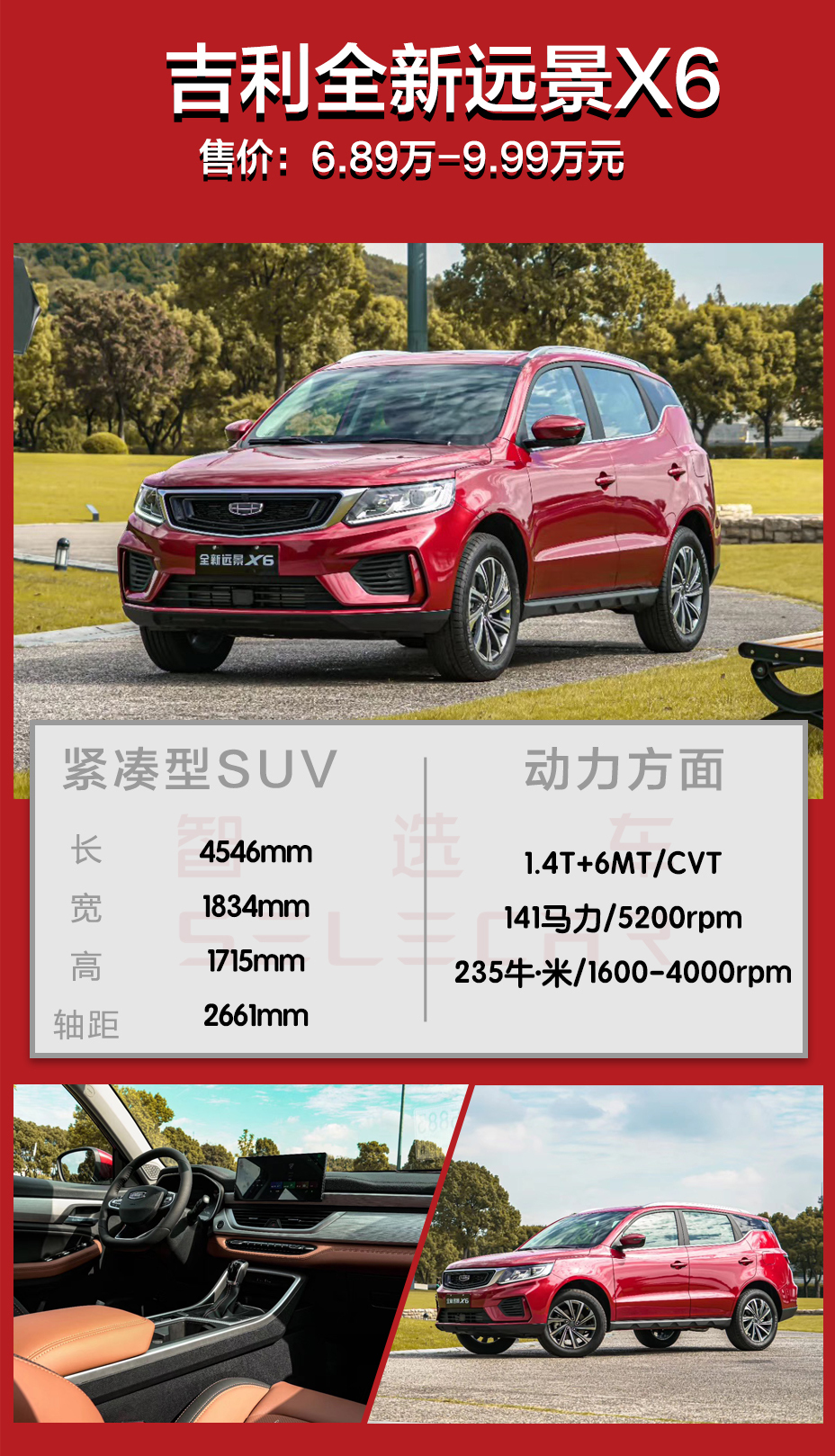 99万元,吉利官方也将其定义为7万级超值精品suv