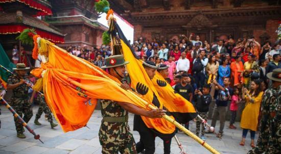 尼泊尔民众庆祝德赛节