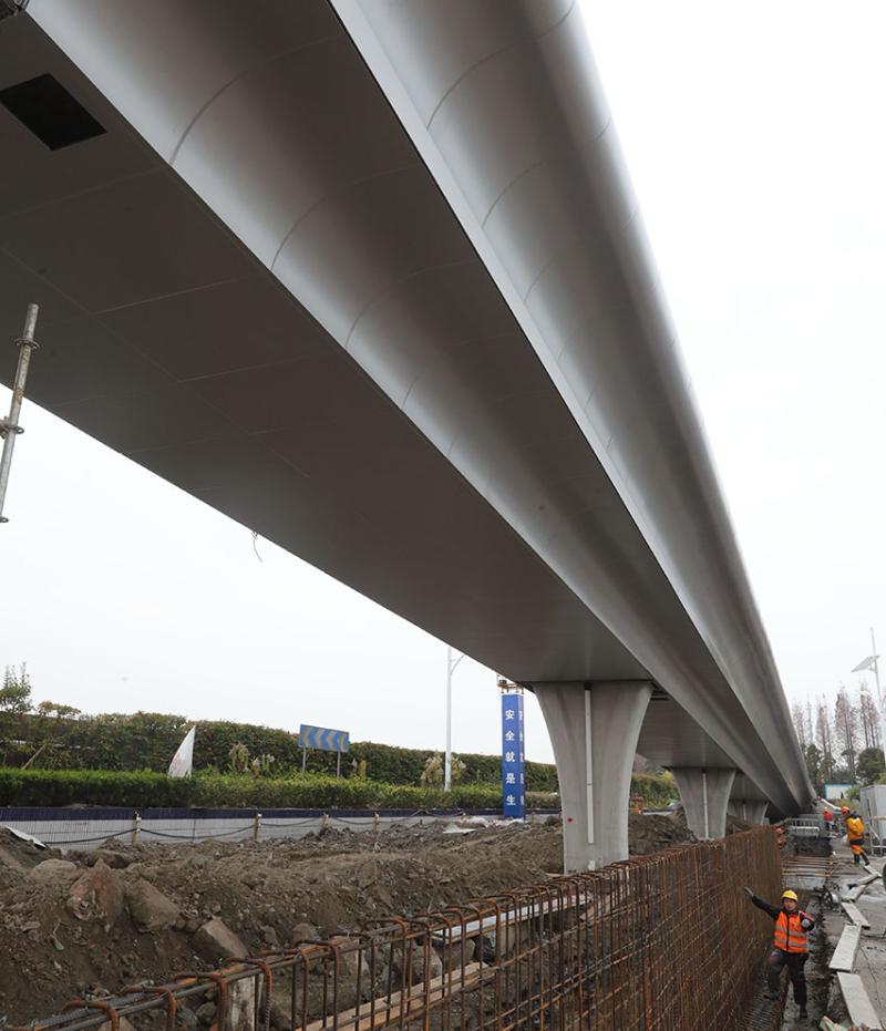 崇明环岛景观道一期工程主体结构全部建成