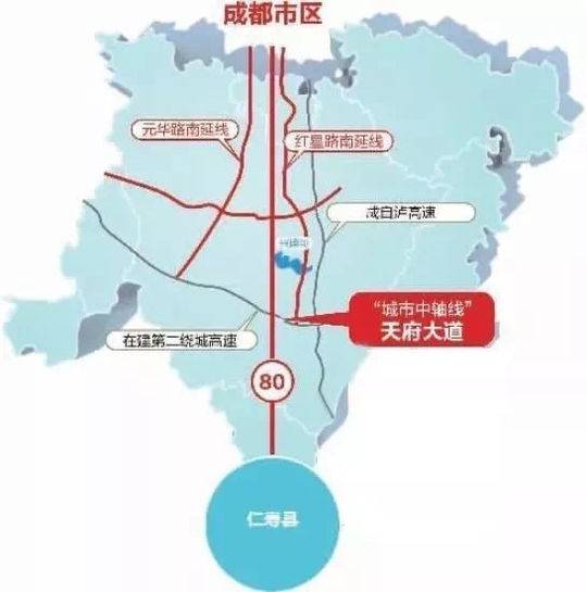 毗邻仁寿湿地公园,未来将打造万达广场,主题商业街区