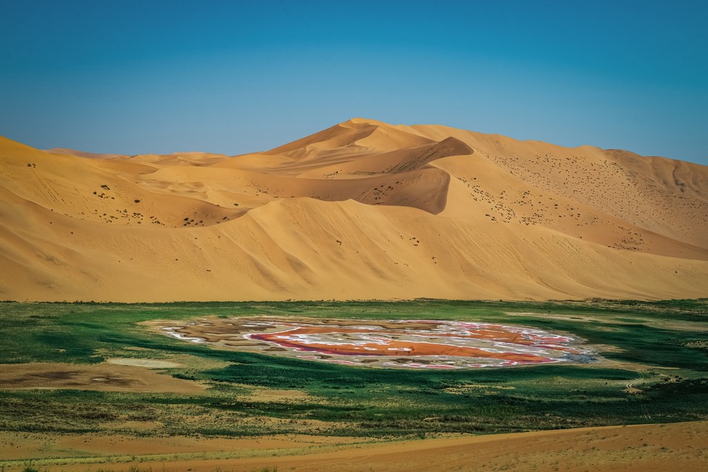 巴丹吉林沙漠中那一片让我魂牵梦绕的粉红色海子