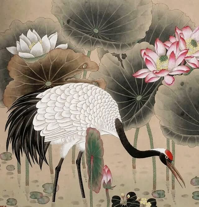 喻继高瑞鹤图:寓意吉祥