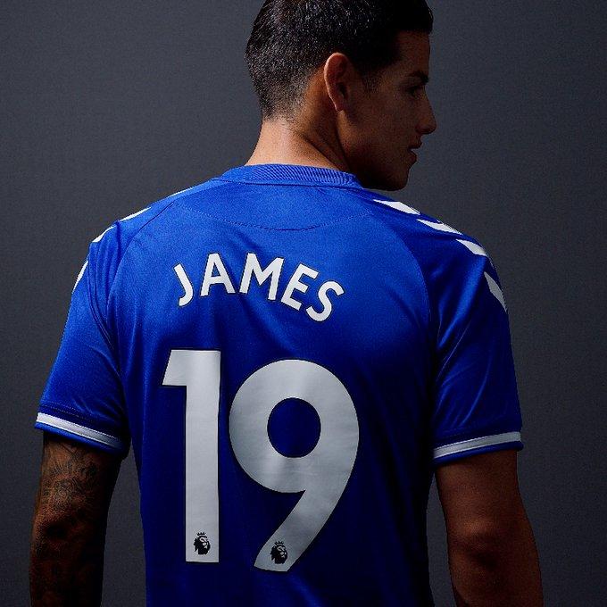 官方j罗正式转会至埃弗顿获19号球衣