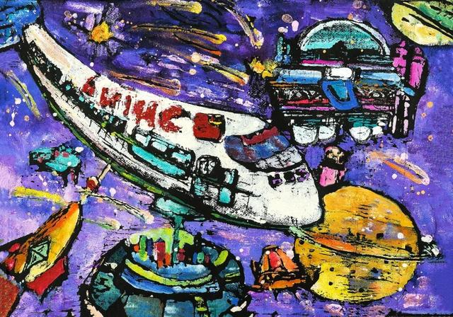 韦语岑(10岁) 《火星计划》版画 (4k) 2019