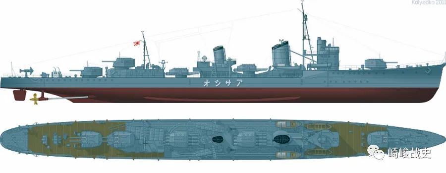 标准排水量达到2000吨级,尺度较白露级明显增加,与早期的特型驱逐舰