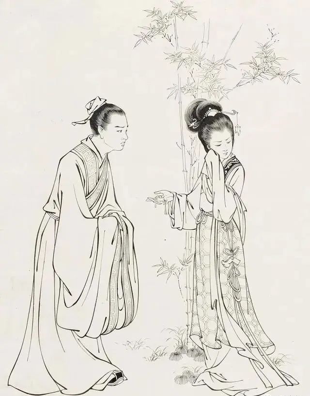 这些白描作品是王叔晖先生为倪海曙的唐诗普及小册子《弃妇集—唐诗