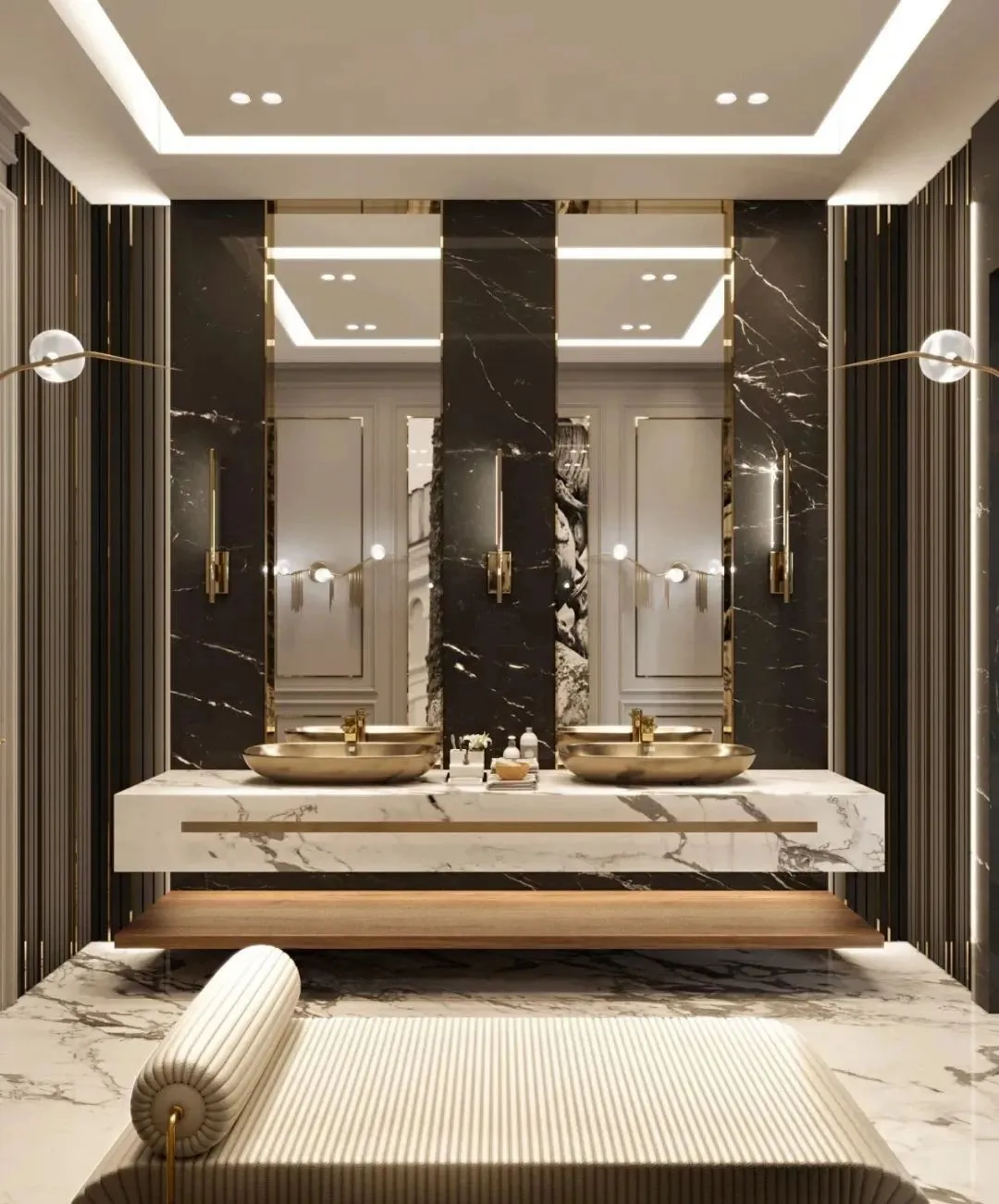 尊锐设计案例分享 | 古典与时尚兼具的高奢大宅!