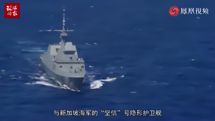 美军濒海战斗舰又来南海上蹿下跳？这次还带来了新加坡隐形护卫舰