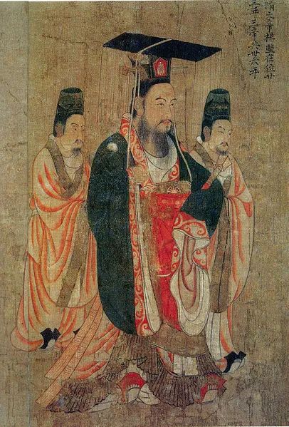 虽然他喜欢黄色,但在传世的画像里,他并没有穿黄色 | wikimedia