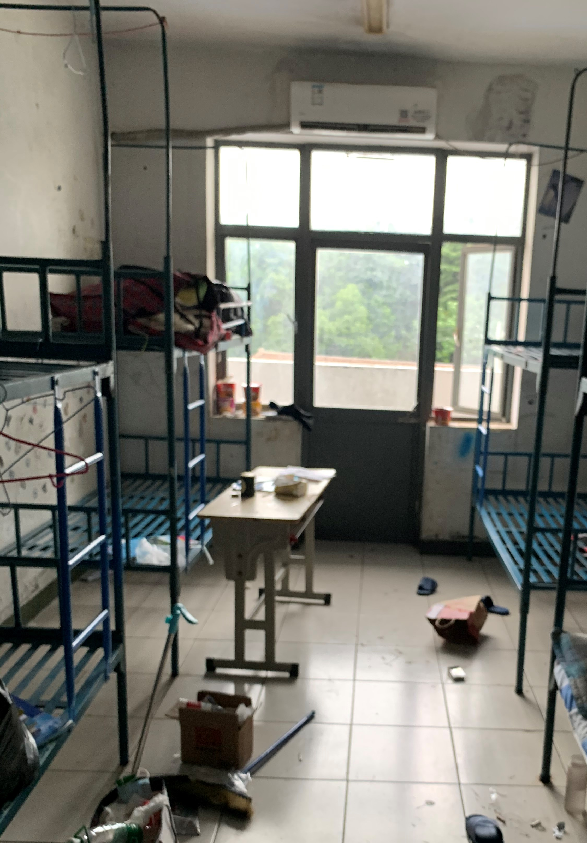 7月5日，南京交通技师学院，涉案学生金某的宿舍。 新京报记者 赵翔 摄