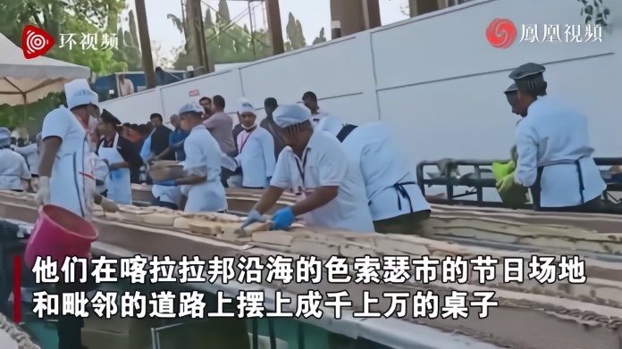 印度1500名烘焙师做出6.5公里长蛋糕有望成为世界最长