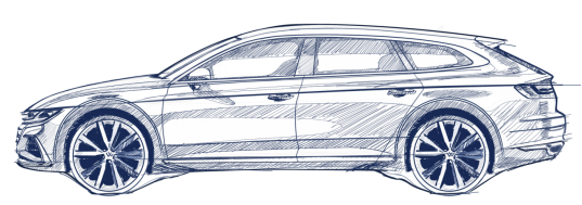 新CC猎装车手绘图