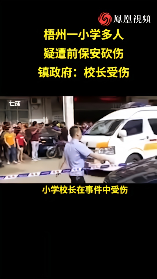 苍梧县一小学多人疑遭前保安砍伤，校长受伤