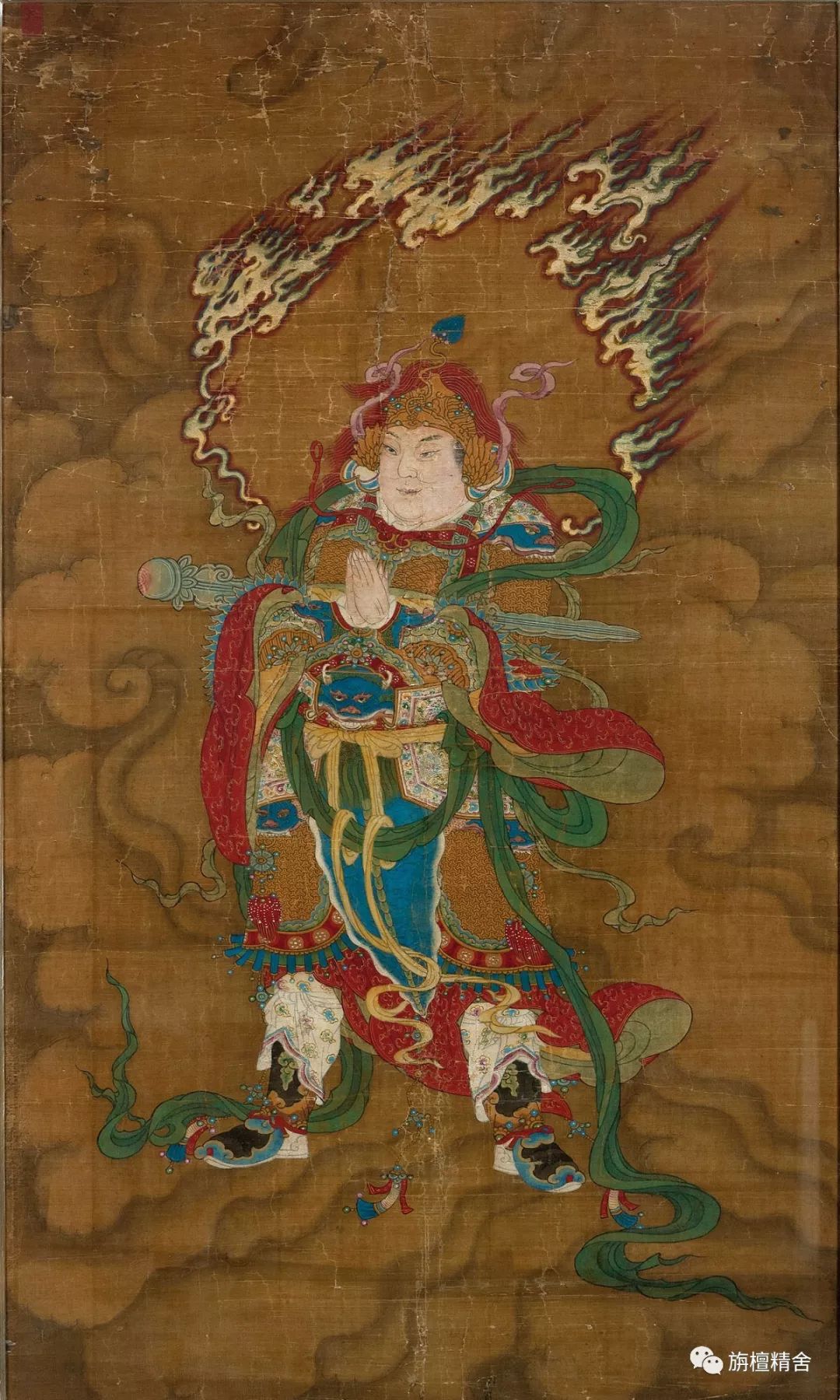 明代彩绘韦陀菩萨像