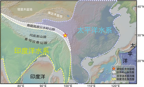 褶皱山脉平行水系图片