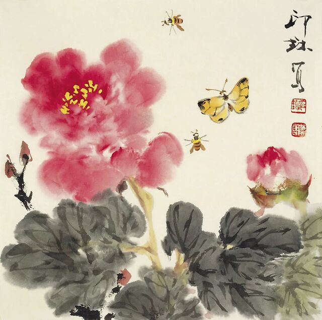 萧朗百幅牡丹芍药图——润秀典雅 爽劲大气