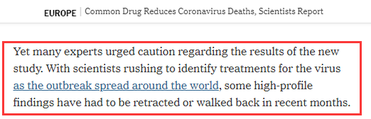 ▲图为《纽约时报》在报道中提到的专家对于这个来自英国的疗法持谨慎态度