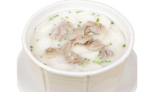 猪肚萝卜粥原料:熟猪肚50克,猪脾,粳米,白萝卜各100克,葱末,生姜末