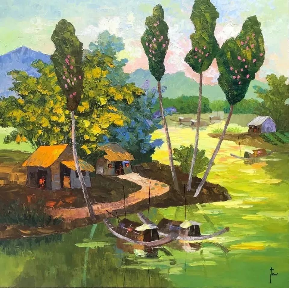 越南绘画色彩惊艳的美丽