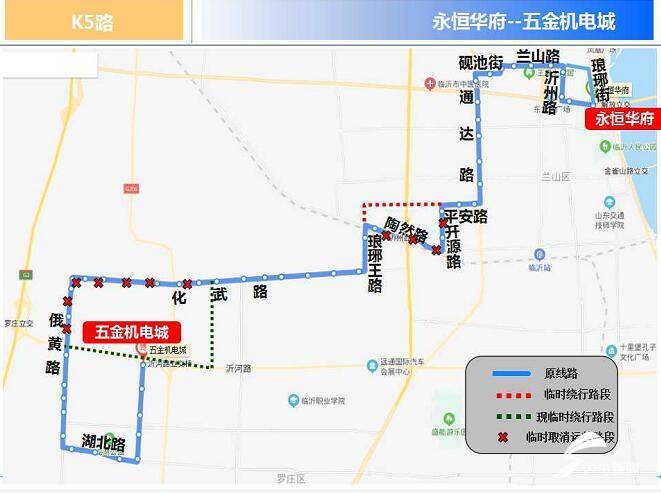 临沂k82路公交车路线图图片