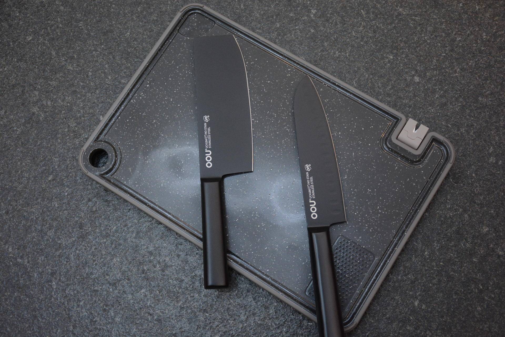 彻底改变切菜习惯oou黑刃抗菌刀具三件套评测全都是黑科技