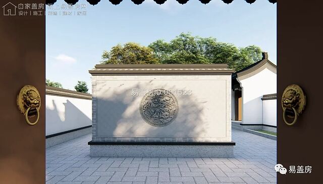 易盖房丨294m429m江苏南通超大进深中式三合院