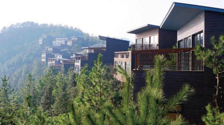 空调地暖热水三联供案例——裸心谷别墅酒店