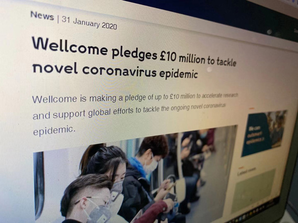 英国独立研究基金会承诺出资1000万英镑应对新型冠状病毒