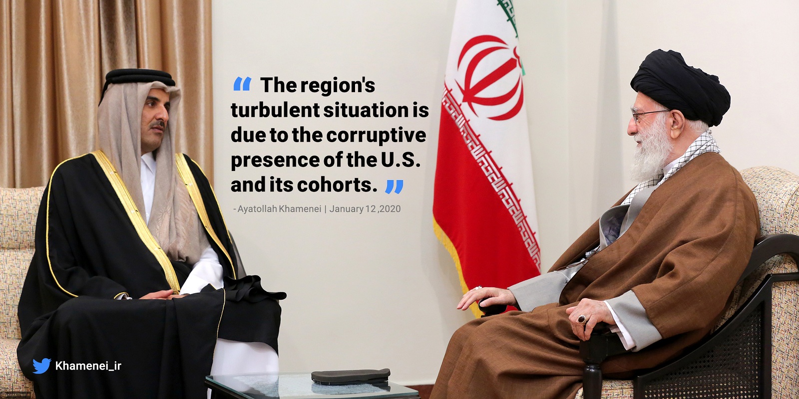伊朗最高领袖连发3推，抨击美国及其同伙是中东动荡之源