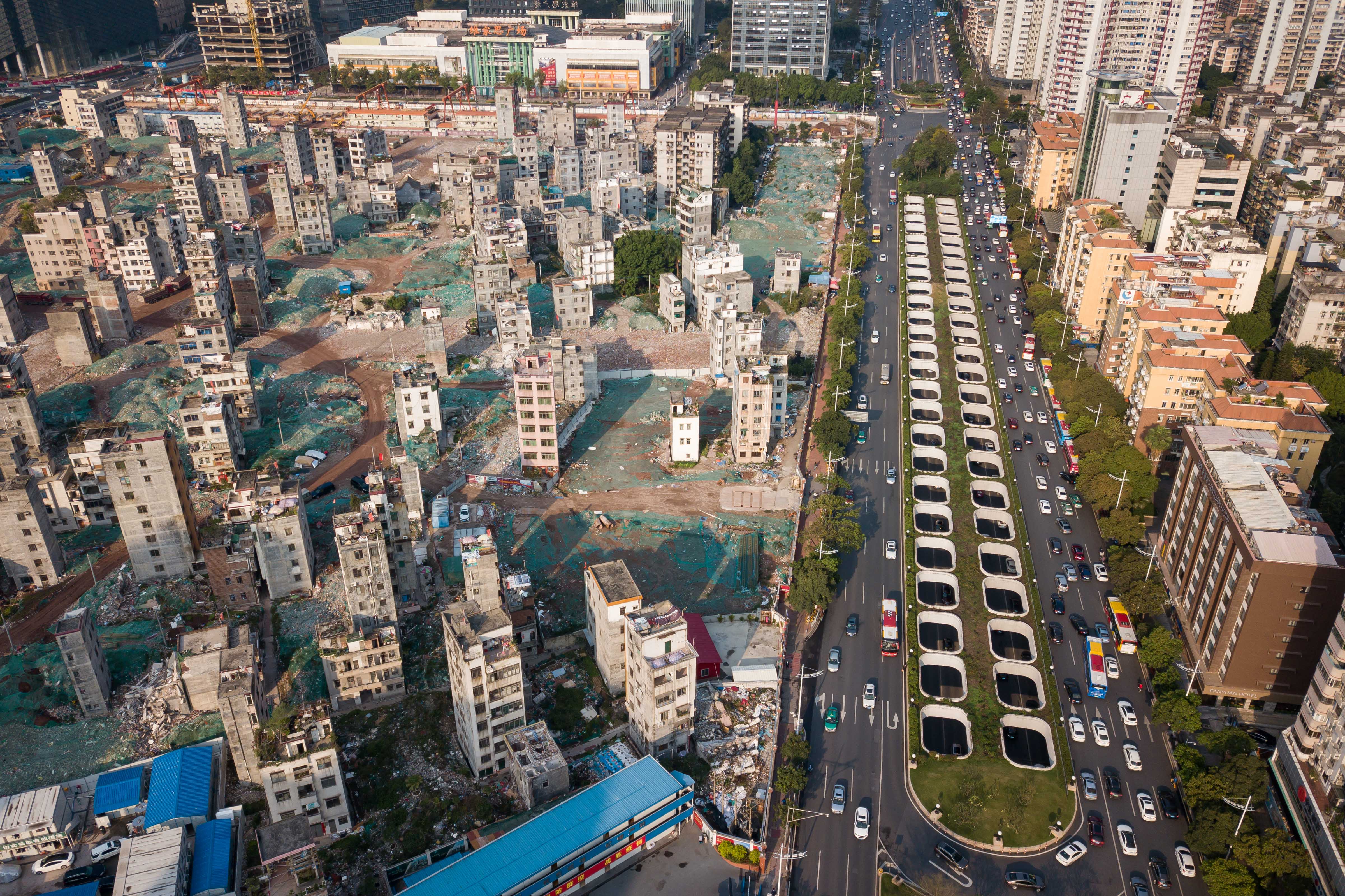 珠江新城最后一个城中村02与高楼大厦对比强烈