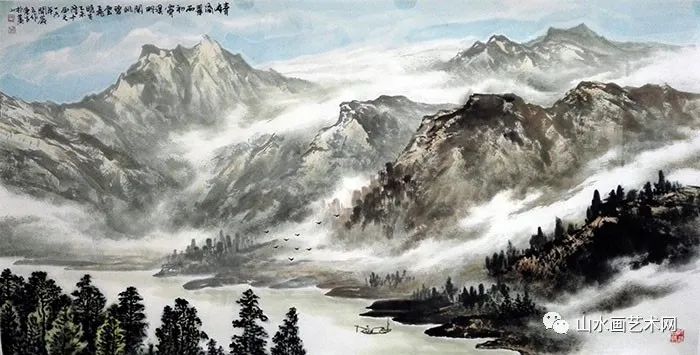 "艺海拾贝"山水画家刘东方作品系列网展:删繁就简