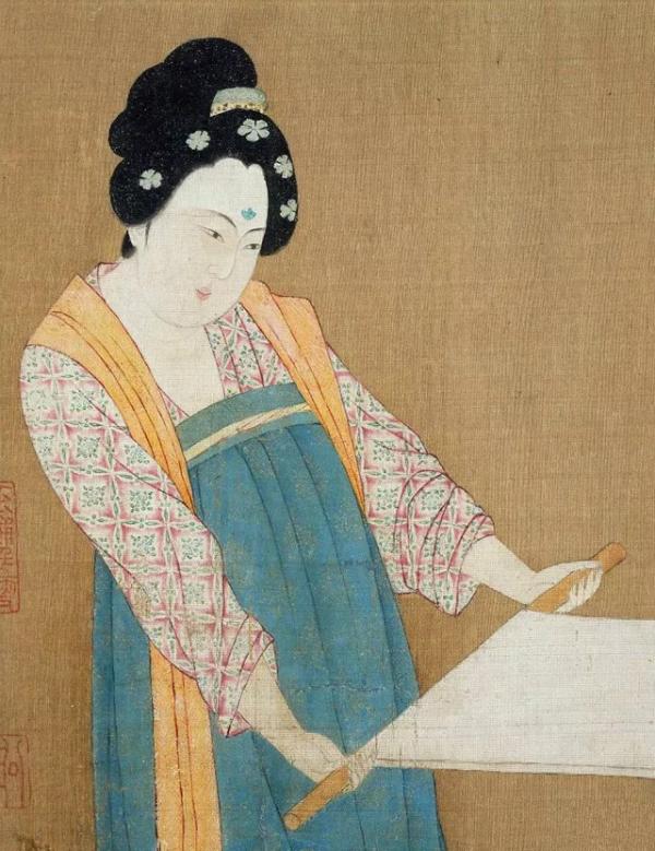 《捣练图》(局部大图)